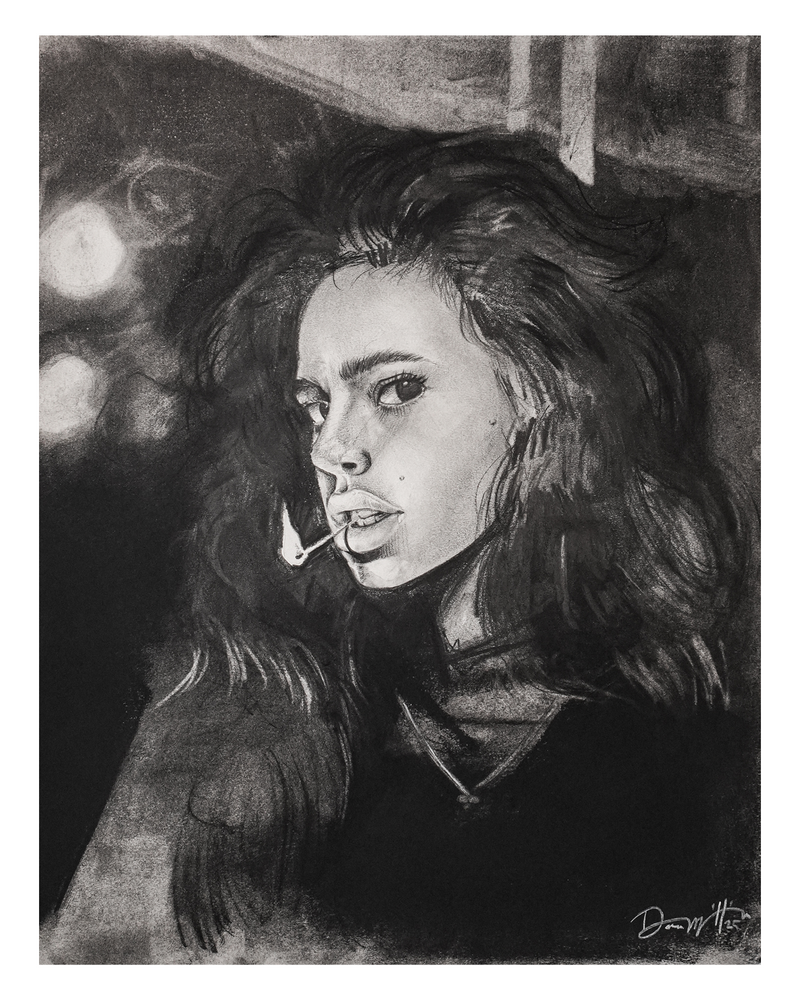 "Be My Spark" - Graphite & Charcoal, 14 x 17, 2025